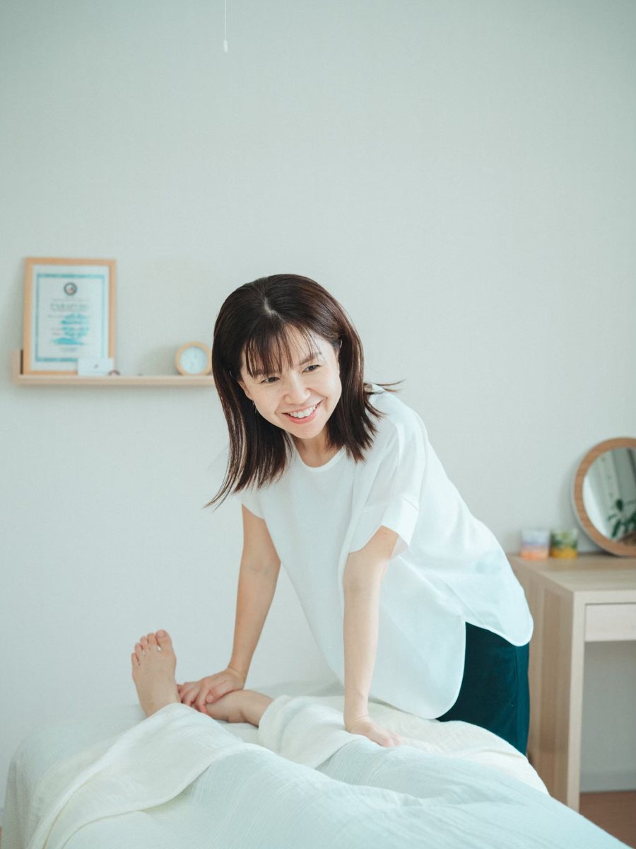 サロンの施術風景の撮影