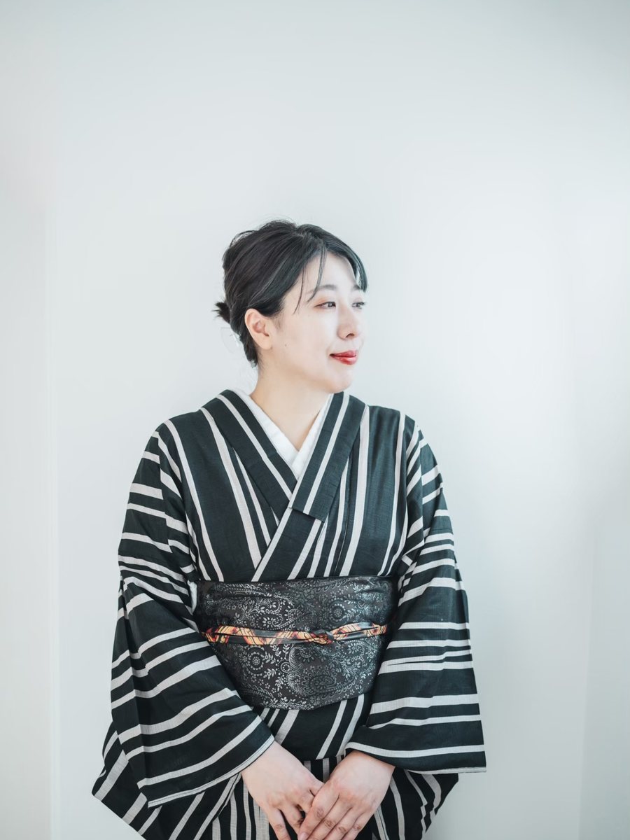 着物でのスタジオプロフィール撮影